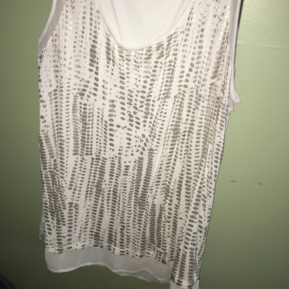 A.n.a chiffon hem shell